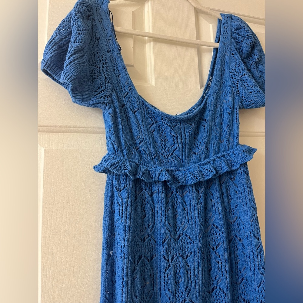 Zara L - new Blue knit dress